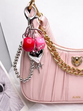 8 Ball Keychain Red